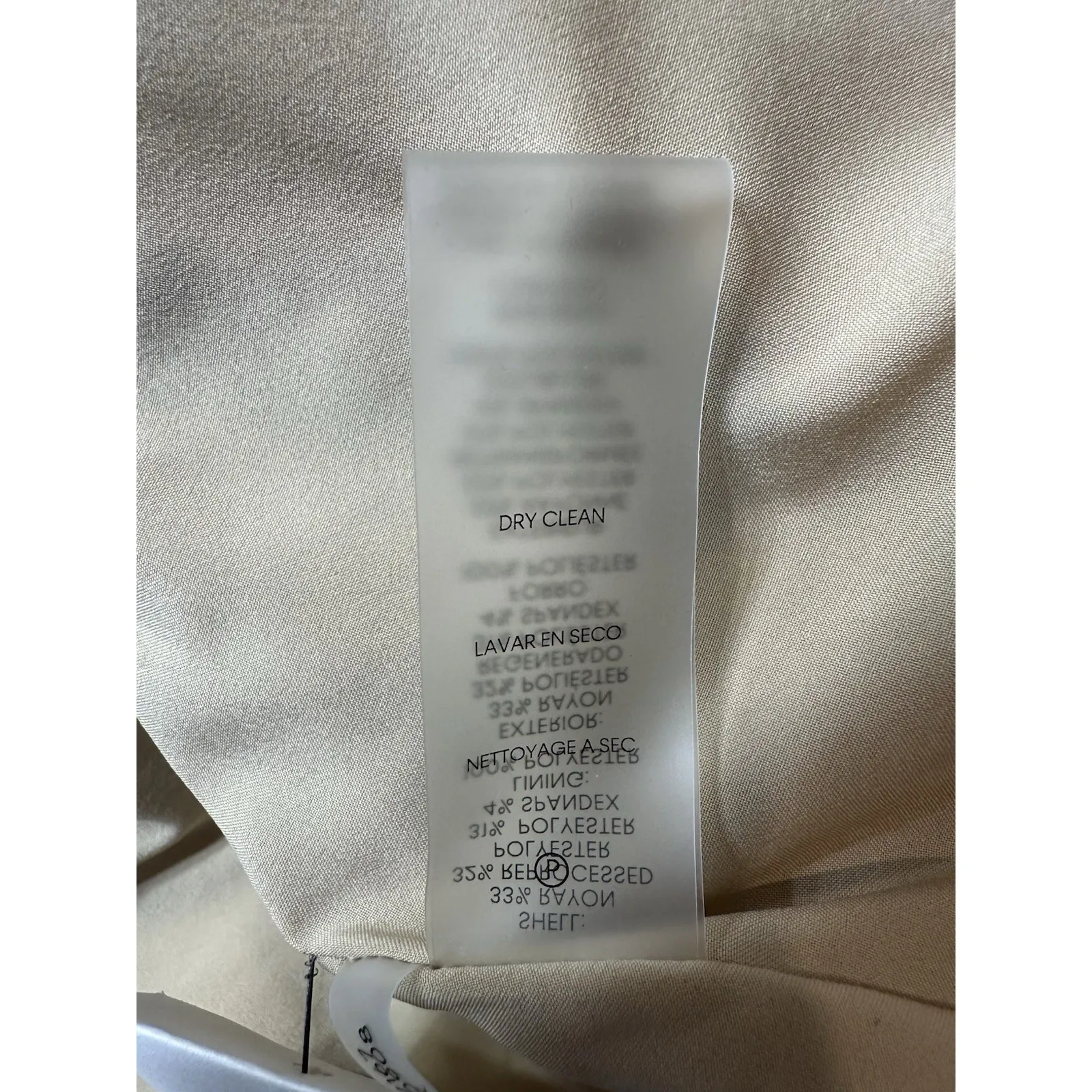 Calvin‎ Klein Cropped Utility Jacket Beige Button Front Long Sleeve NWT Women's - Image 5