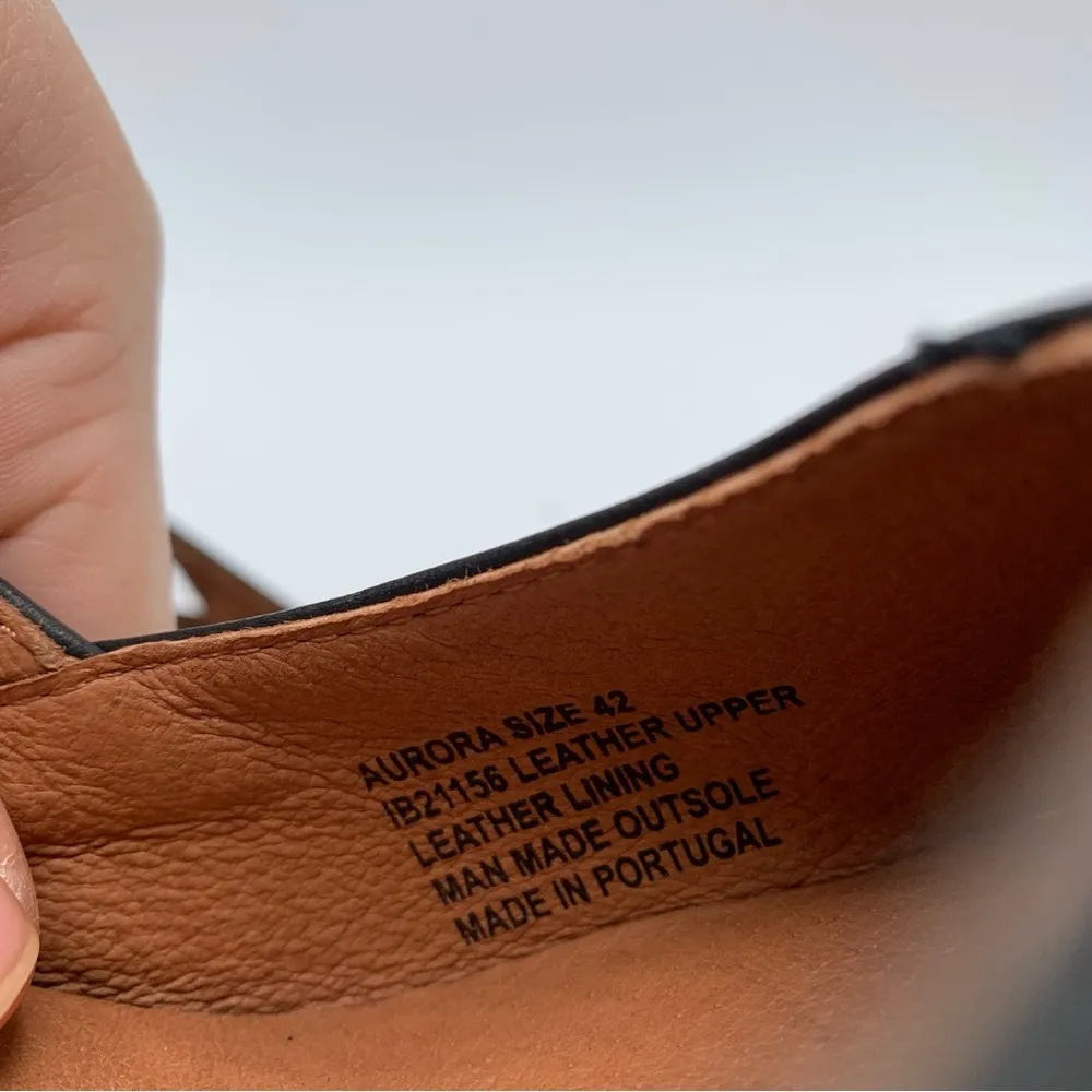 NWOB Miz Mooz Aurora Slingback Pump black leather size 42 US 10.5-11 heel 1407 - Image 6