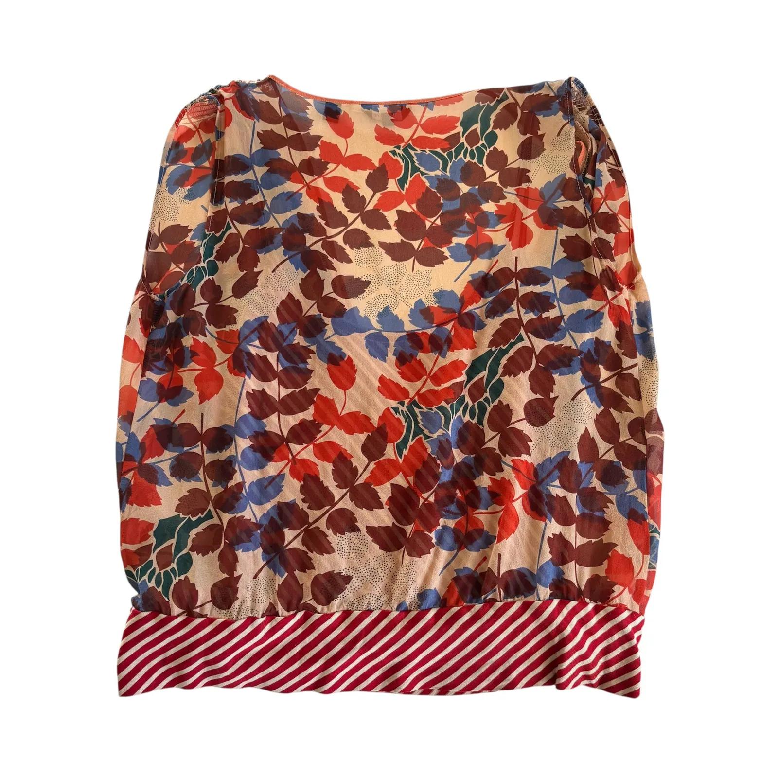 Ted Baker Layered 100% Silk Sleeveless
Floral and Striped Blouse Women’s Medium - Image 7