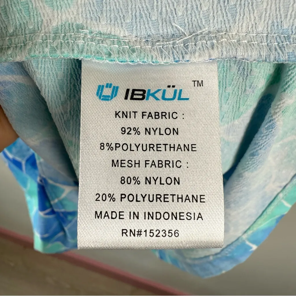 IBKUL Cooling Mermaid Scale Patterned 3/4 Sleeve Golf Active Mini Dress Size M Blue Size M - Image 5