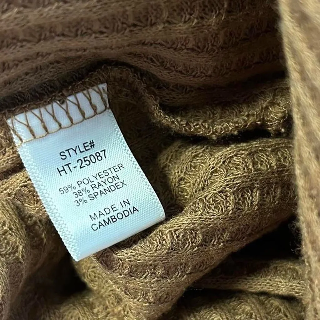 Cozy Tan Oversized Cowlneck  Sweater - Image 5