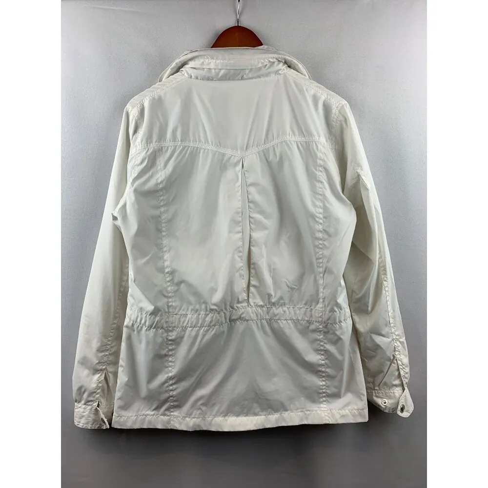 Women's Vintage Y2K Larry Levine White Wind Breaker Jacket  Size XS - Image 5