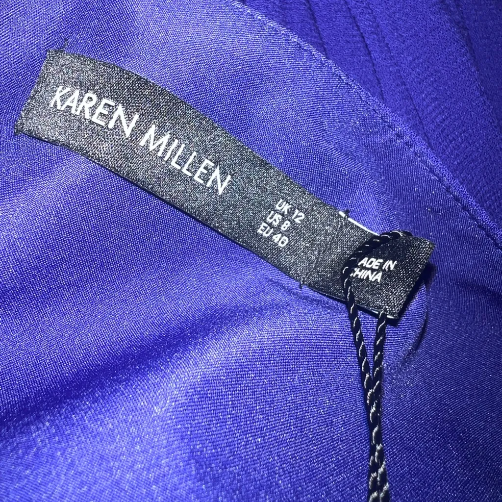 2 / $50 💙 NWT Karen Millen Jumpsuit Royal Cobalt Blue Belt - Image 4