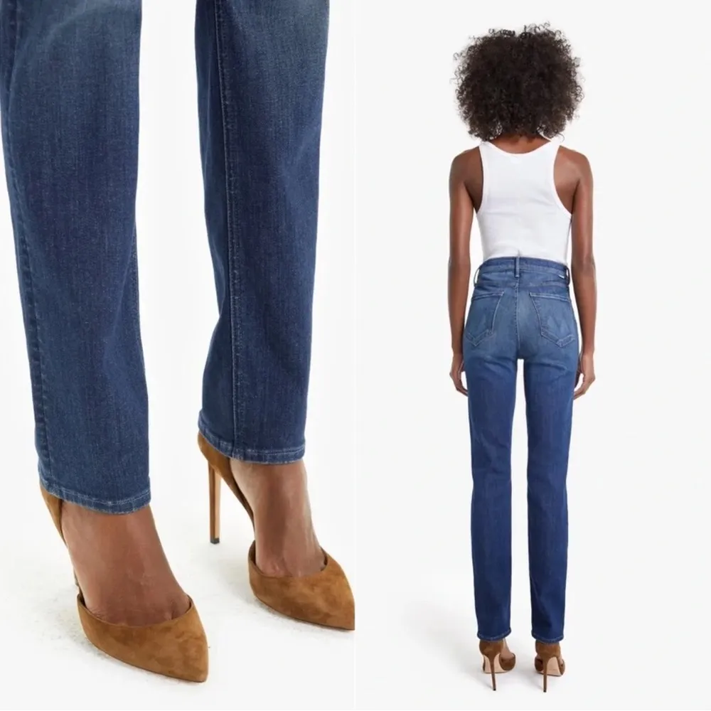 MOTHER • The Dazzler Skimp jeans high waist straight slim Skunk At The Tea Party - Image 11