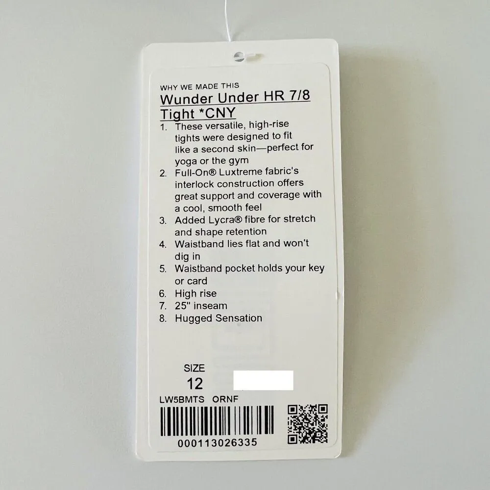 LULULEMON ATHLETICA Ornemental Floral Wunder Under HR 7/8 Tight Leggings - US 12 - Image 8