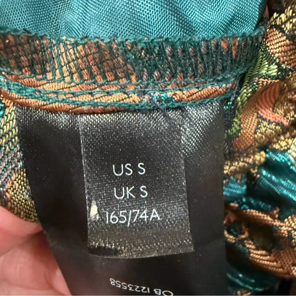 Maeve x Anthropologie Melyssa Floral Metallic Tapestry Trouser Pant Womens Small - Image 11