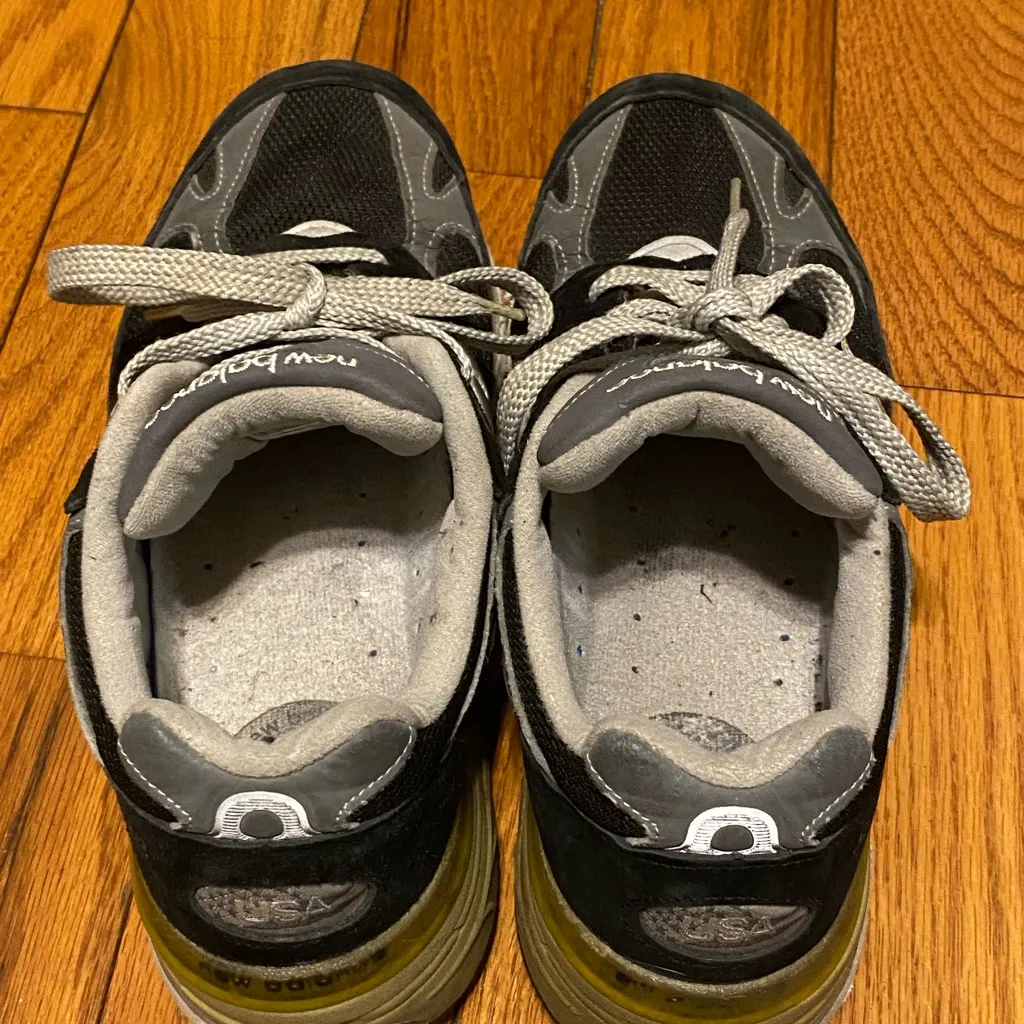 Womens‎ New Balance 993 Black Gray Suede Leather Running Shoes WR993BK Size 8.5 - Image 3