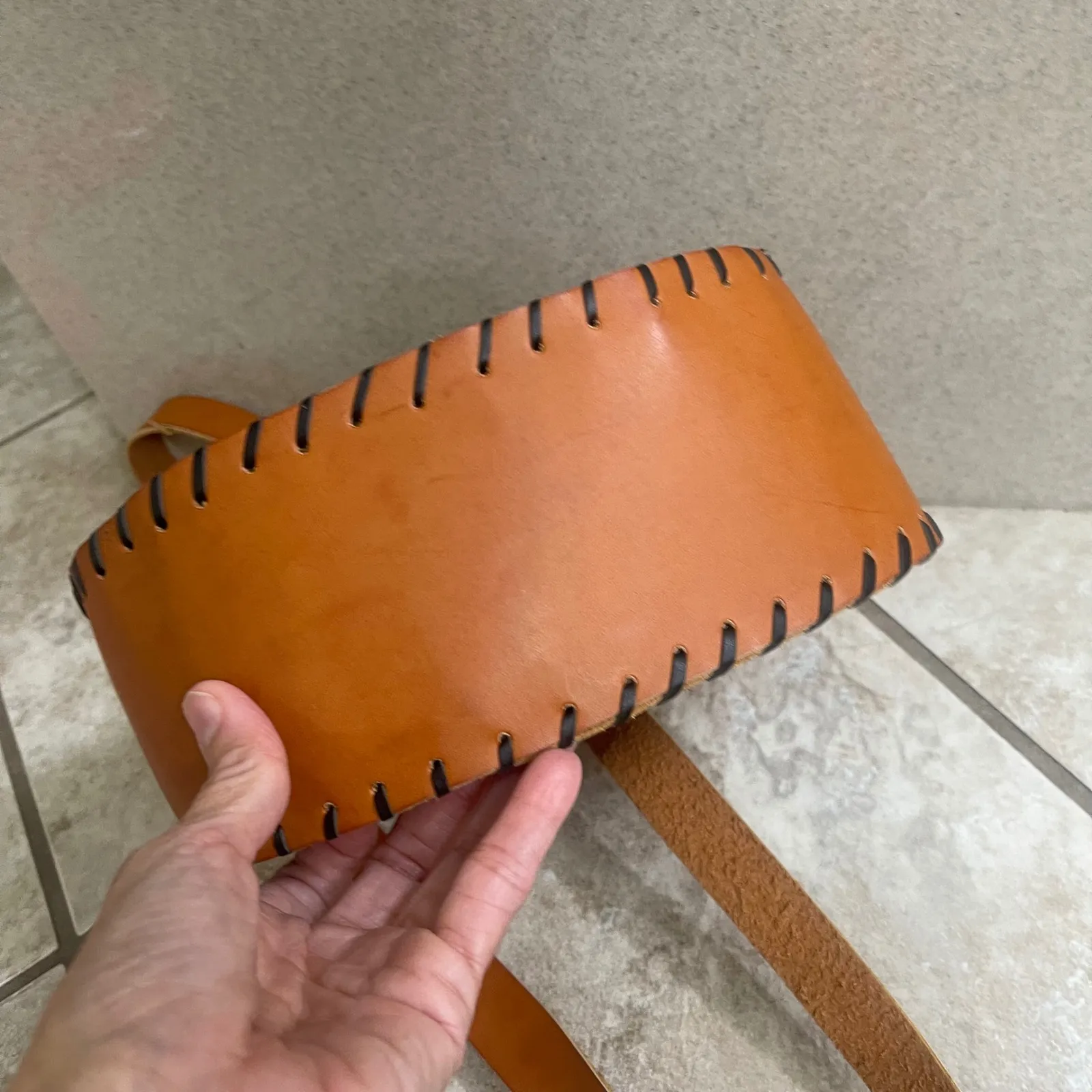 Hand tooled‎ Leather Crossbody Bag Floral Shoulder Bag Western Purse mexican Brown - Image 6