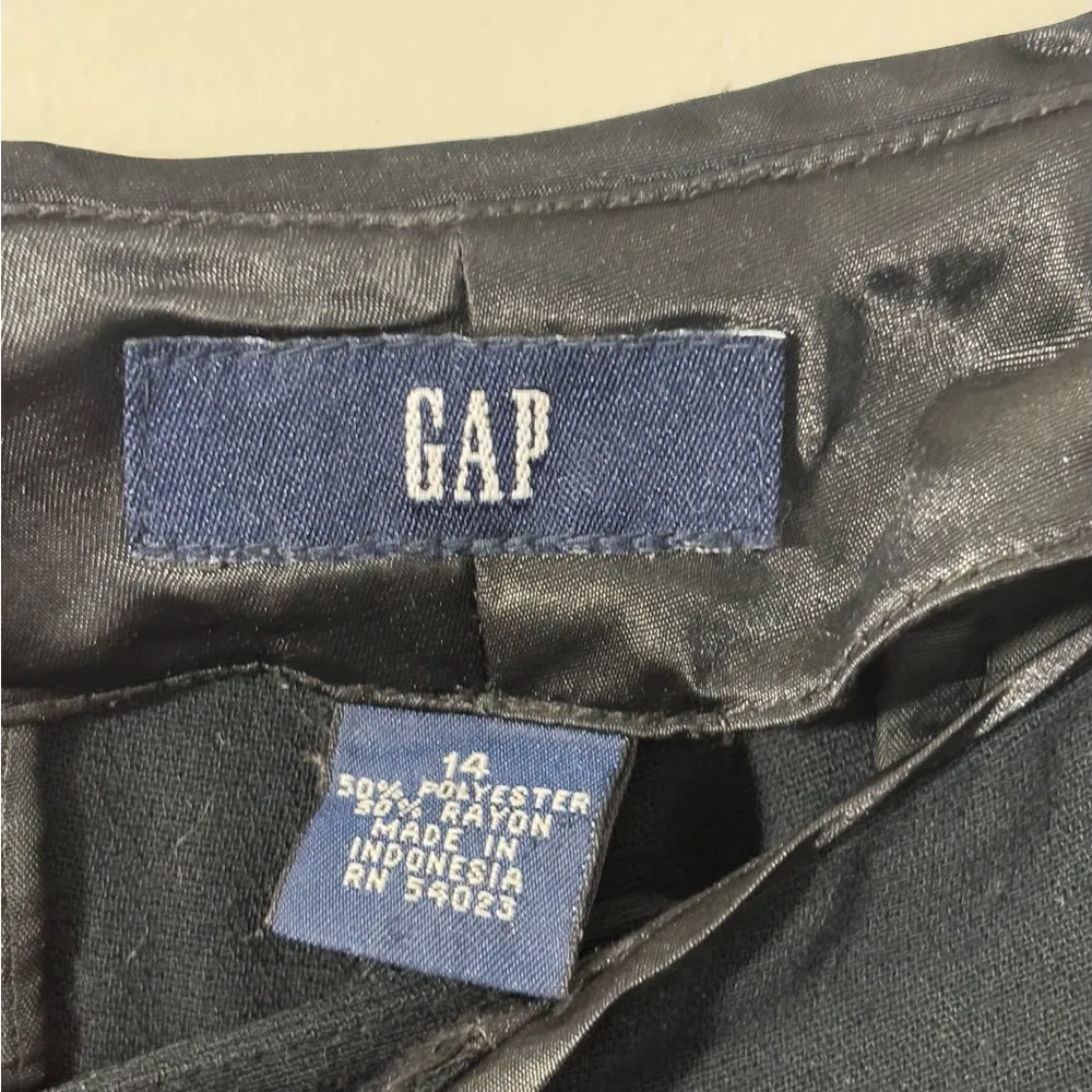 Gap Women's Dress Pants Size 14 Regular Black Mid Rise Wide Leg - Image 3