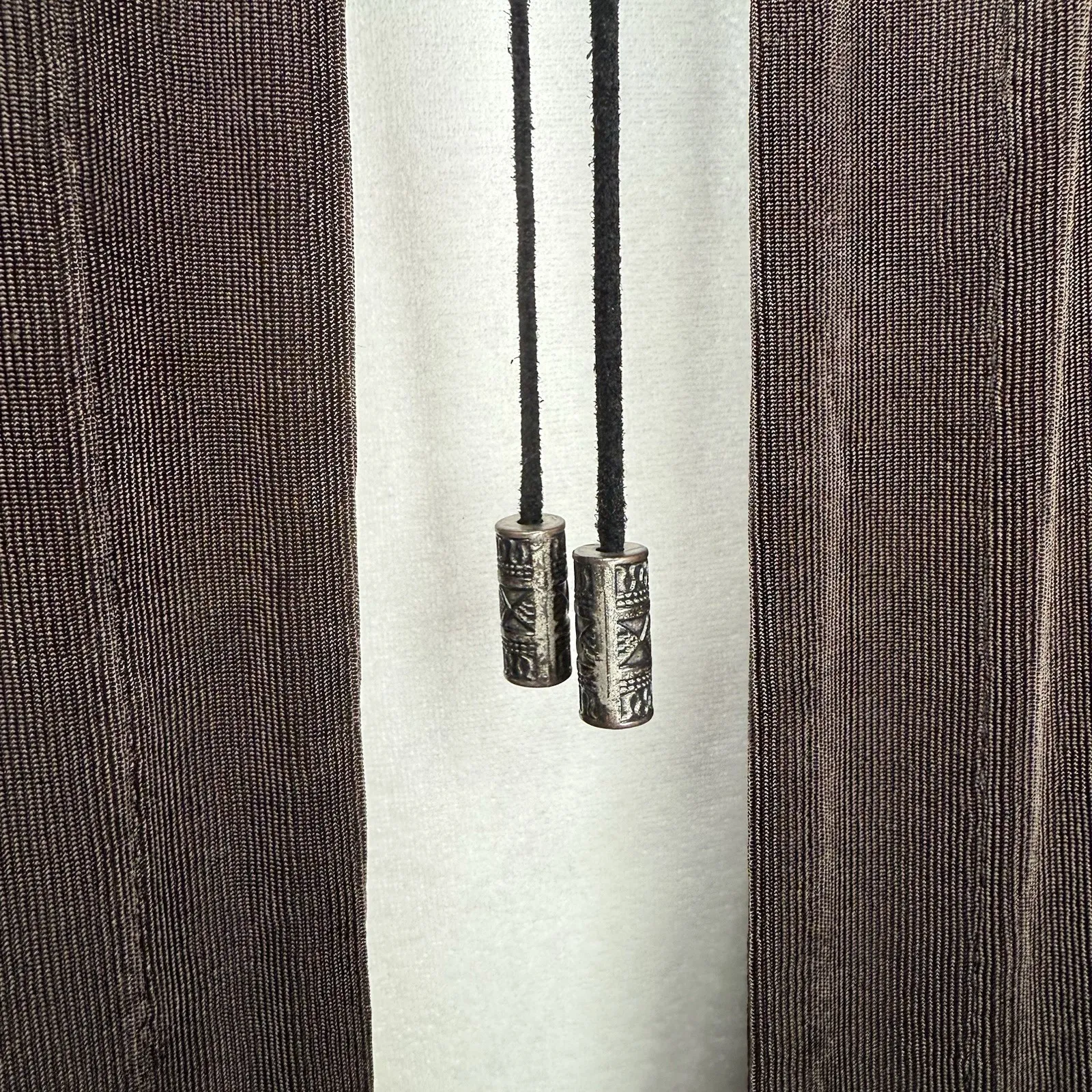 Chicos Travelers Brown Slinky Stretch Long Sleeve Tie Front Cardigan 2 Large - Image 3