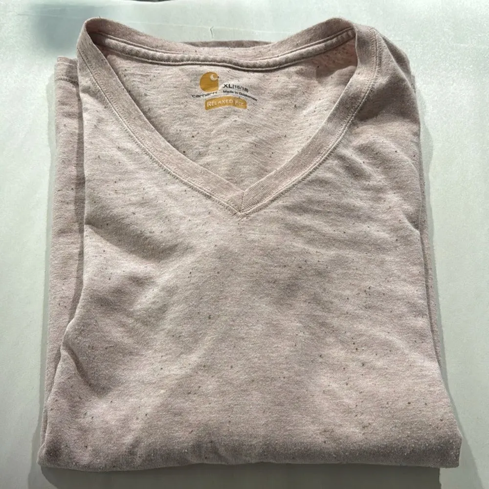 Carhartt  Women's Long Sleeve relaxed fit V-Neck T-Shirt size XL - Image 3