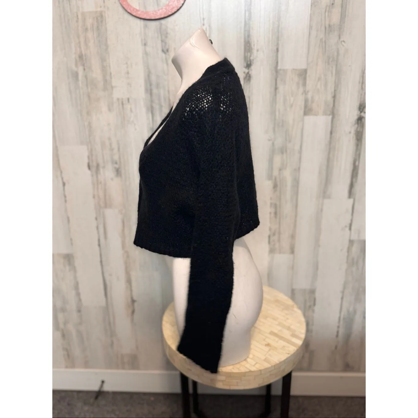 Moda International Black Cropped Button - Image 4