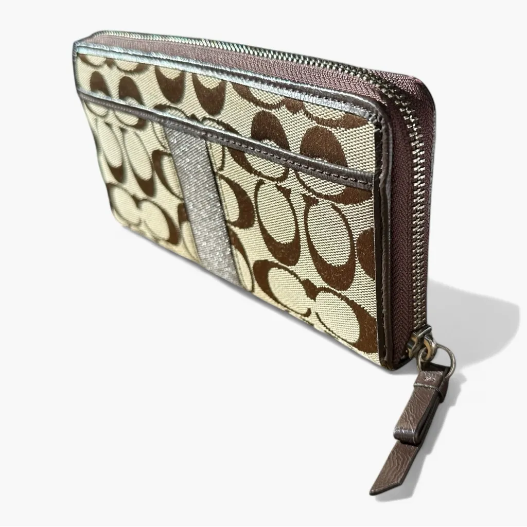 Coach  Signature Zip Around Accordion Wallet - Image 5