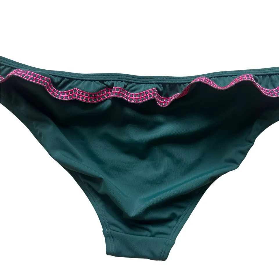 Boden Corfu Green Bikini Bottoms Sz 6 Scalloped Trim Swimwear Beach Resort - Image 5