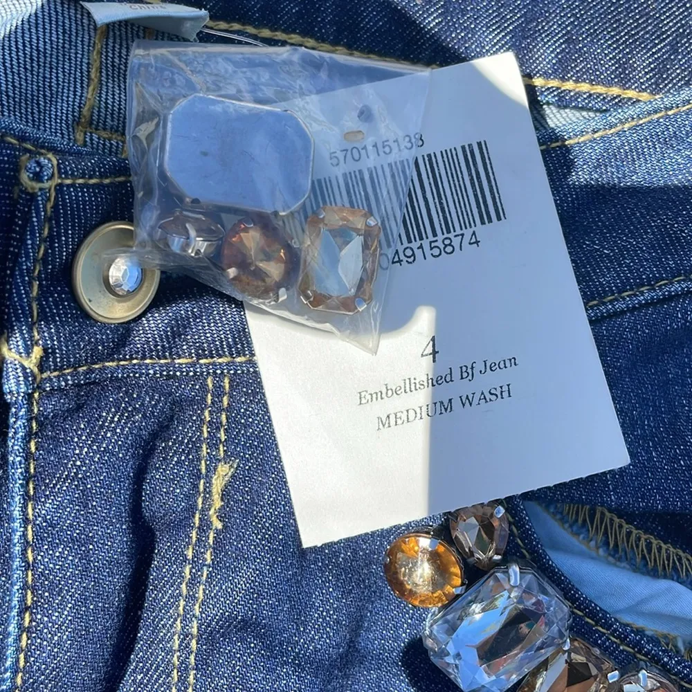 Boston Proper Jeans with Pocket Embellishment NWT Womens Size 4 Rhinestones - Image 5