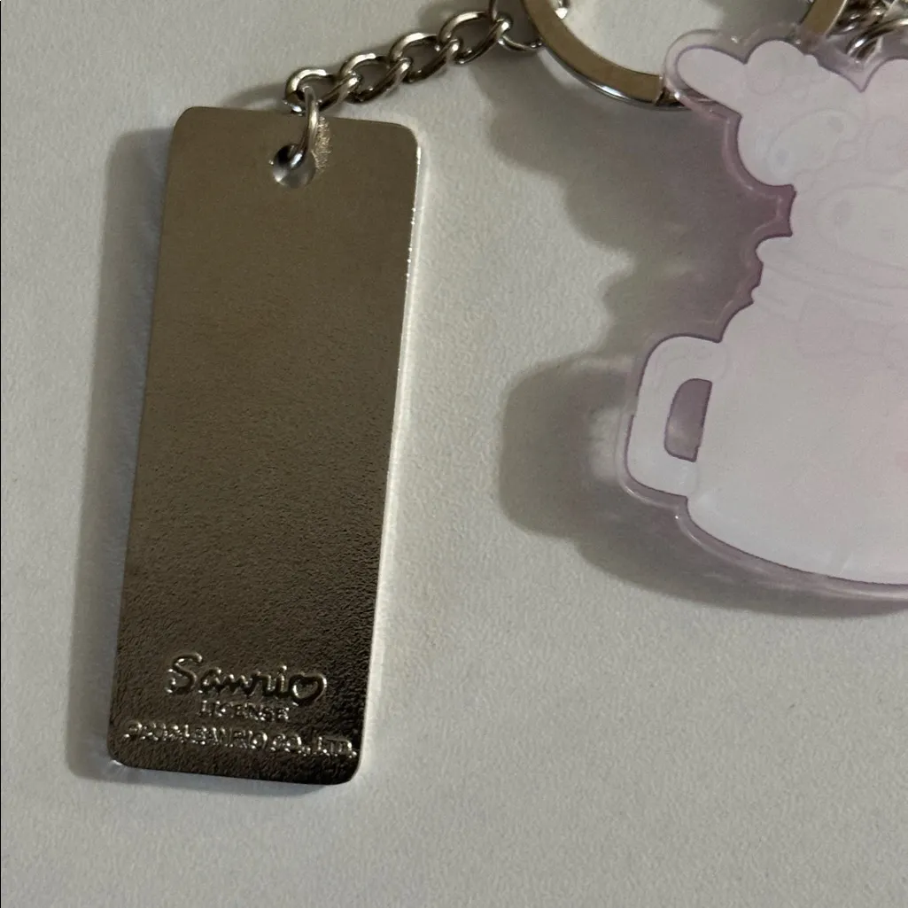Sanrio Hello Kitty Keychain with Silver and Pink Accents - Image 5