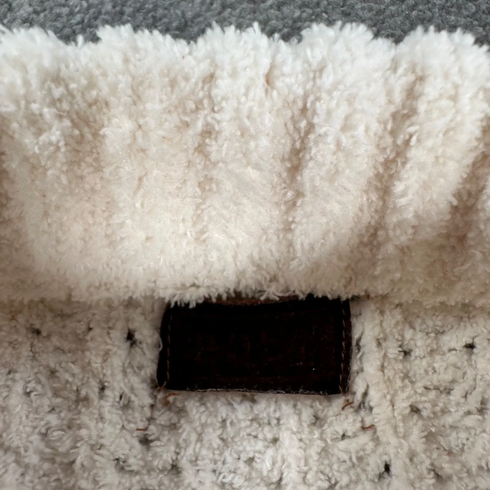 Pol Chenille Knit Mock Neck Sweater Women's Large Cream Long Sleeve Boxy - Image 3