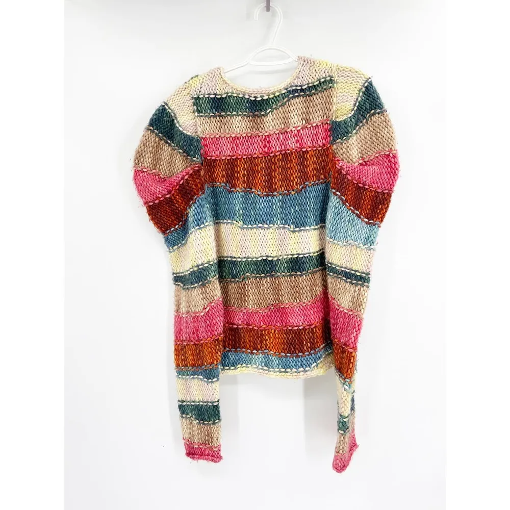 Ulla Johnson Violeta Paradise Multicolor Stripe Wool Knit Pullover Sweater NWT - Image 3