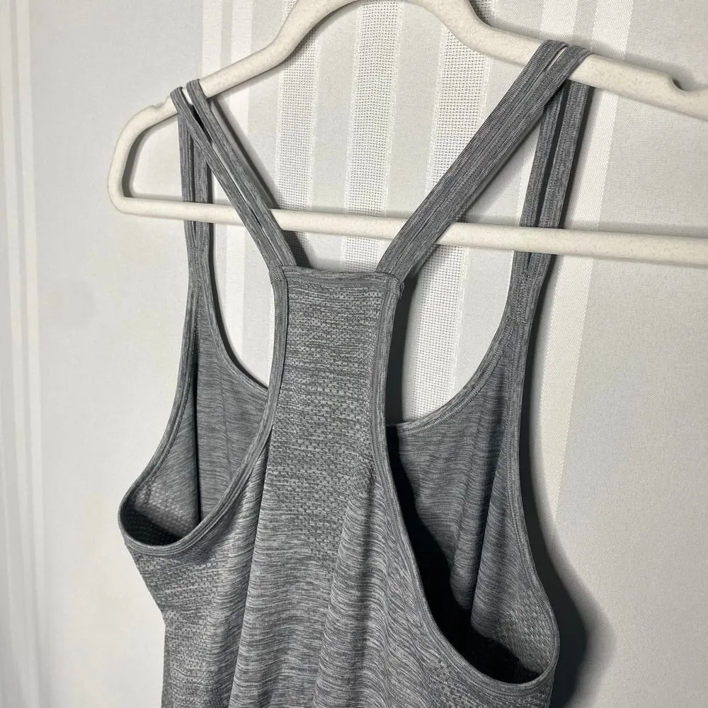 New Balance Racerback Tank Top Large Sleeveless Athletic Gray Silver Workout - Image 10