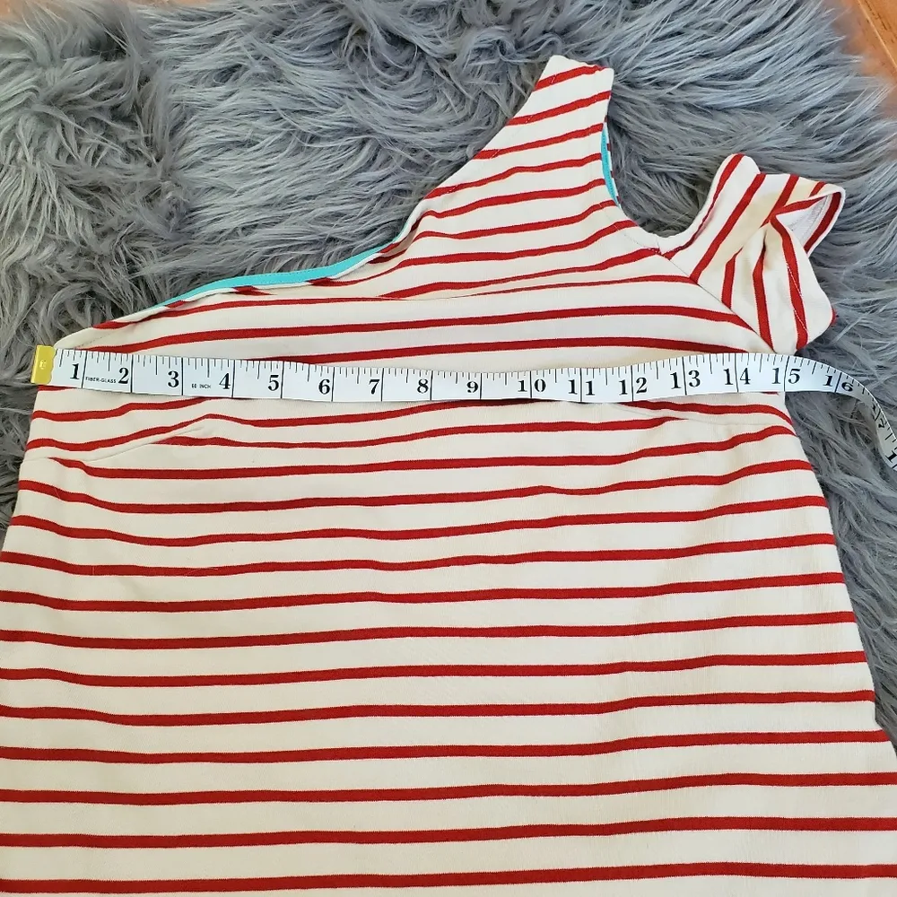 Anthro MAEVE Ivory/Red stripes Xsmall dress - Image 7