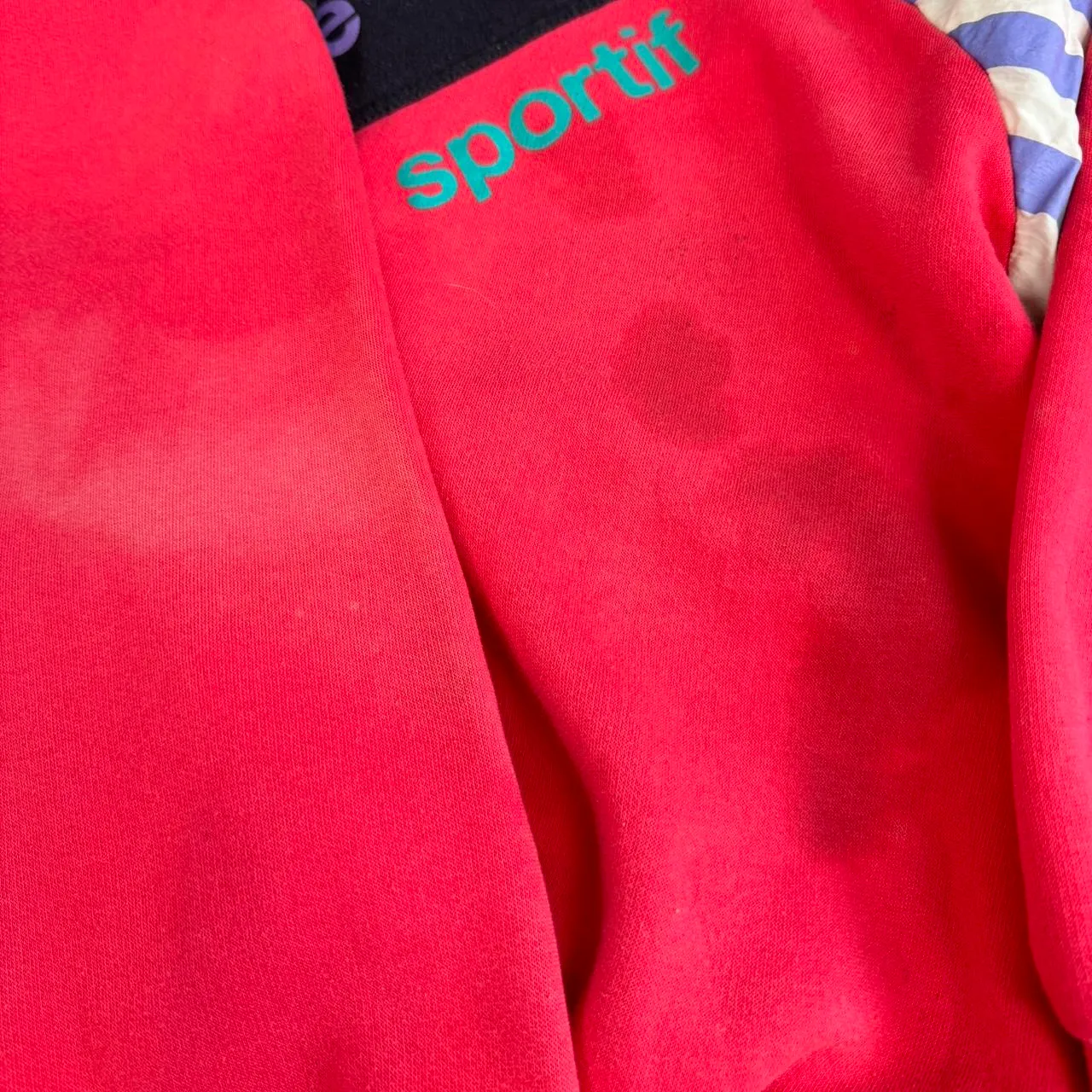 Le Coq Sportif Vintage Patchwork Style Sweatshirt Size L - Image 8