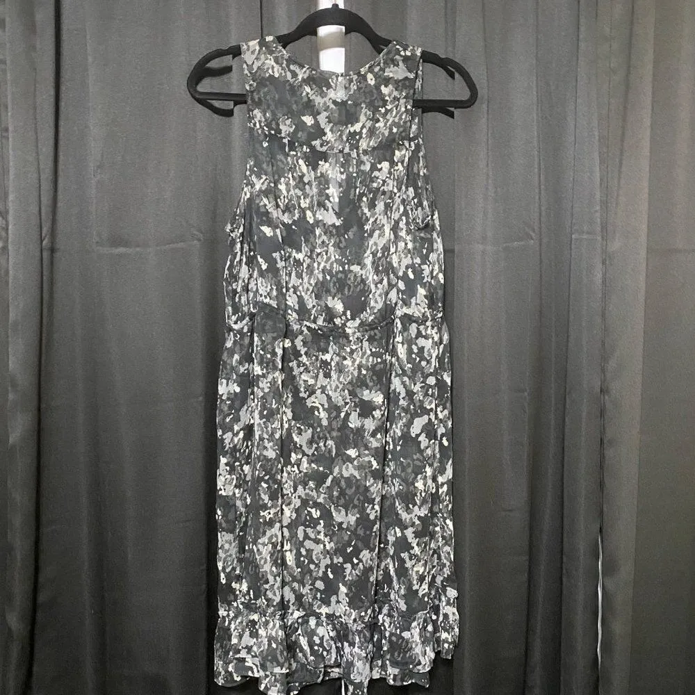 Converse one star V neck sleeveless sheer gray/black dress Size XL - Image 6
