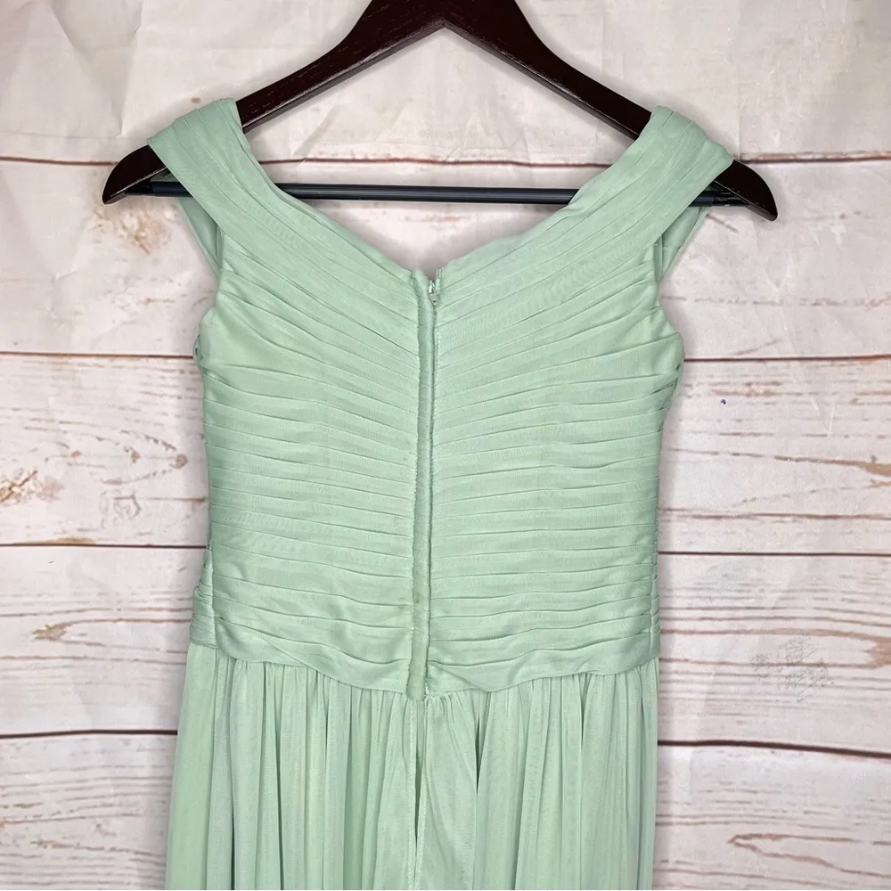 NWT $149.95 David’s Bridal • Bridesmaid Dress • Crisscross Off Shoulder Mesh • 2 - Image 5