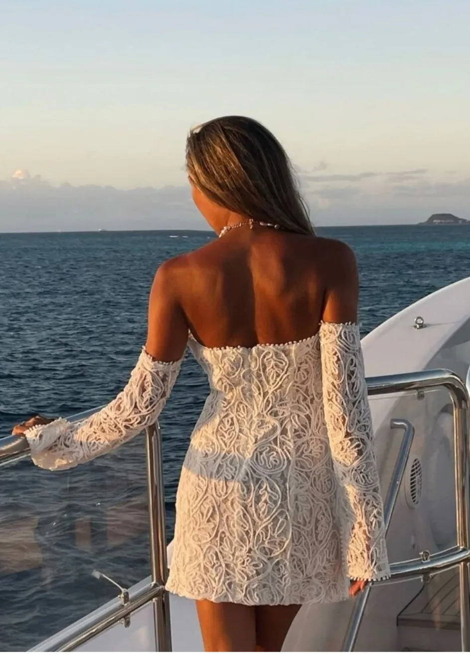 White Lace Dress - Image 2