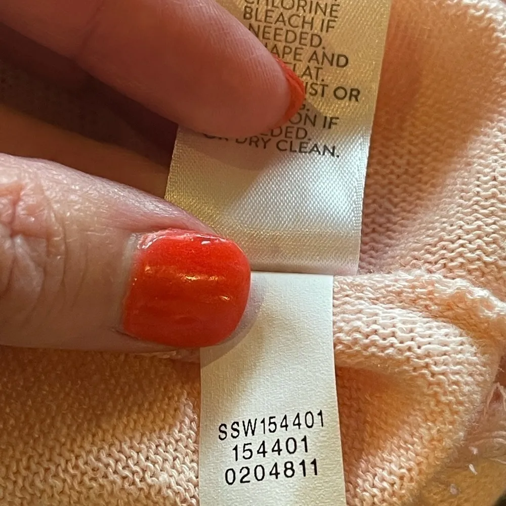 J. Jill Light Pink Linen Blend Fringe Bottom Tank‎ Size XS - Image 10