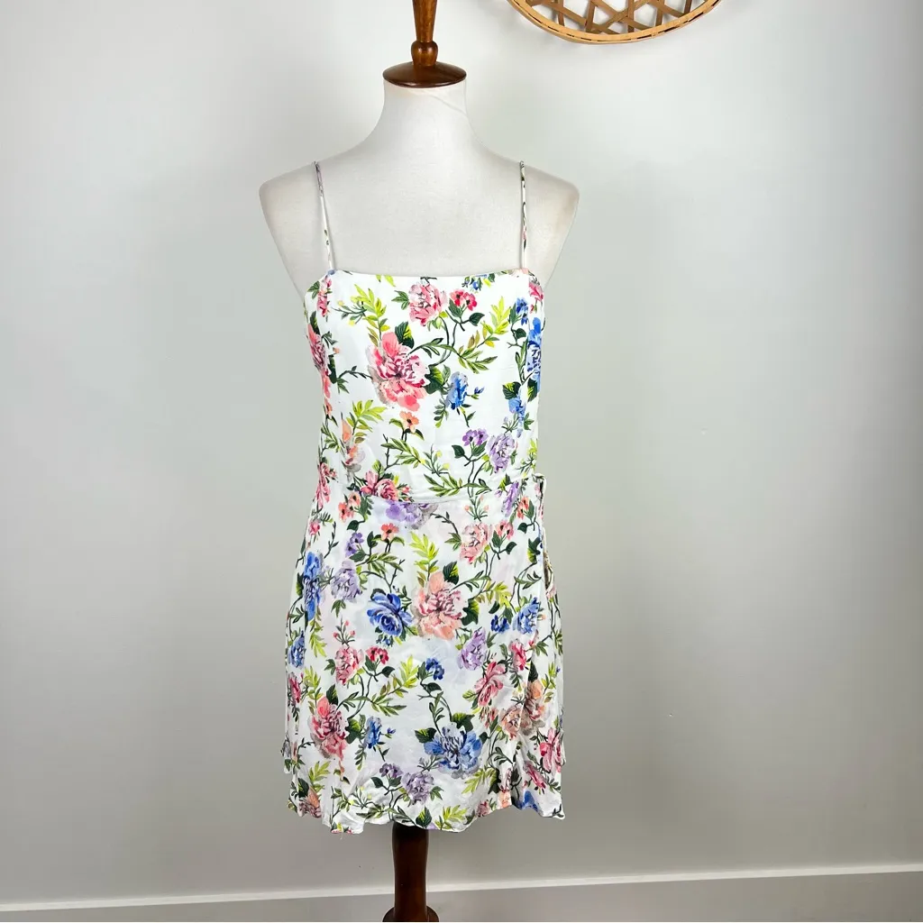 ALICE + OLIVIA Trixie Wrap-effect Floral Crepe De Chine Size 10 Garden Girl - Image 11