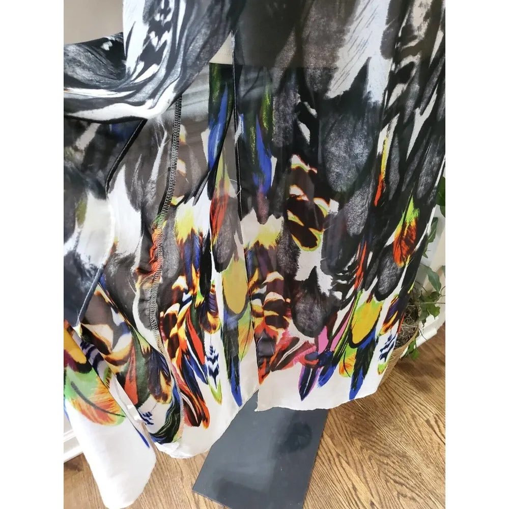 Dots Women Black & White Polyester Halter Neck Sleeveless Long Maxi Dress Size M Size M - Image 6