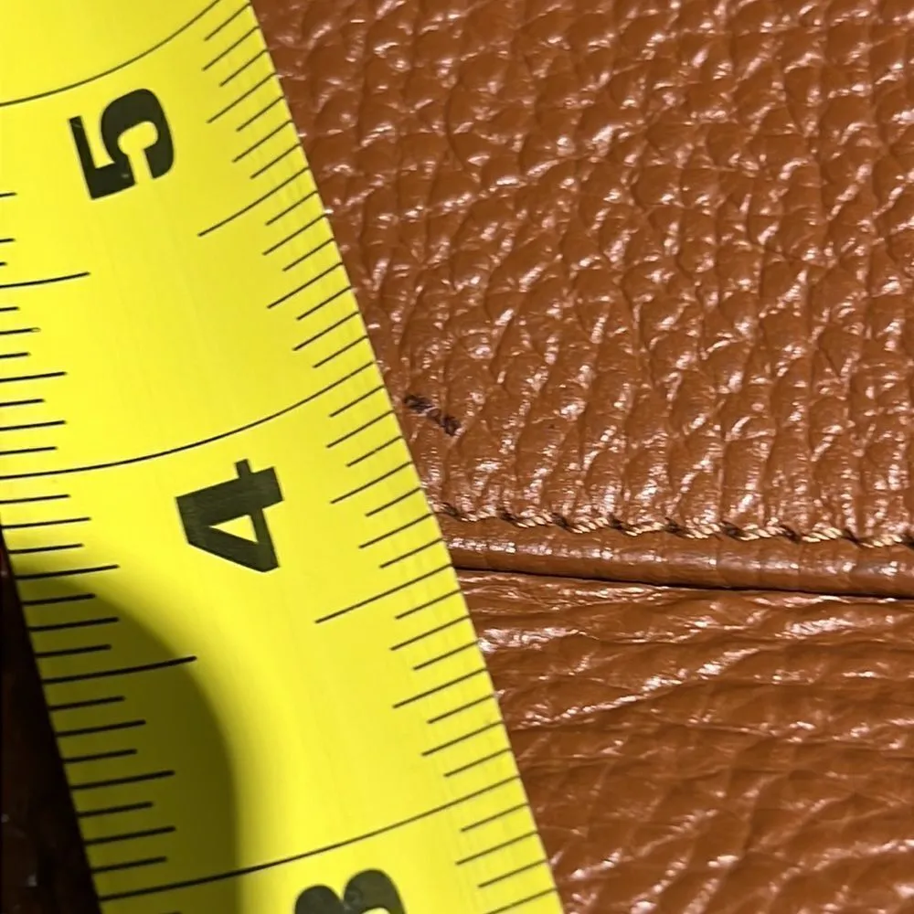 Valentina Fiore Italian Leather Cognac Messenger Slouch Bag Tan - Image 11