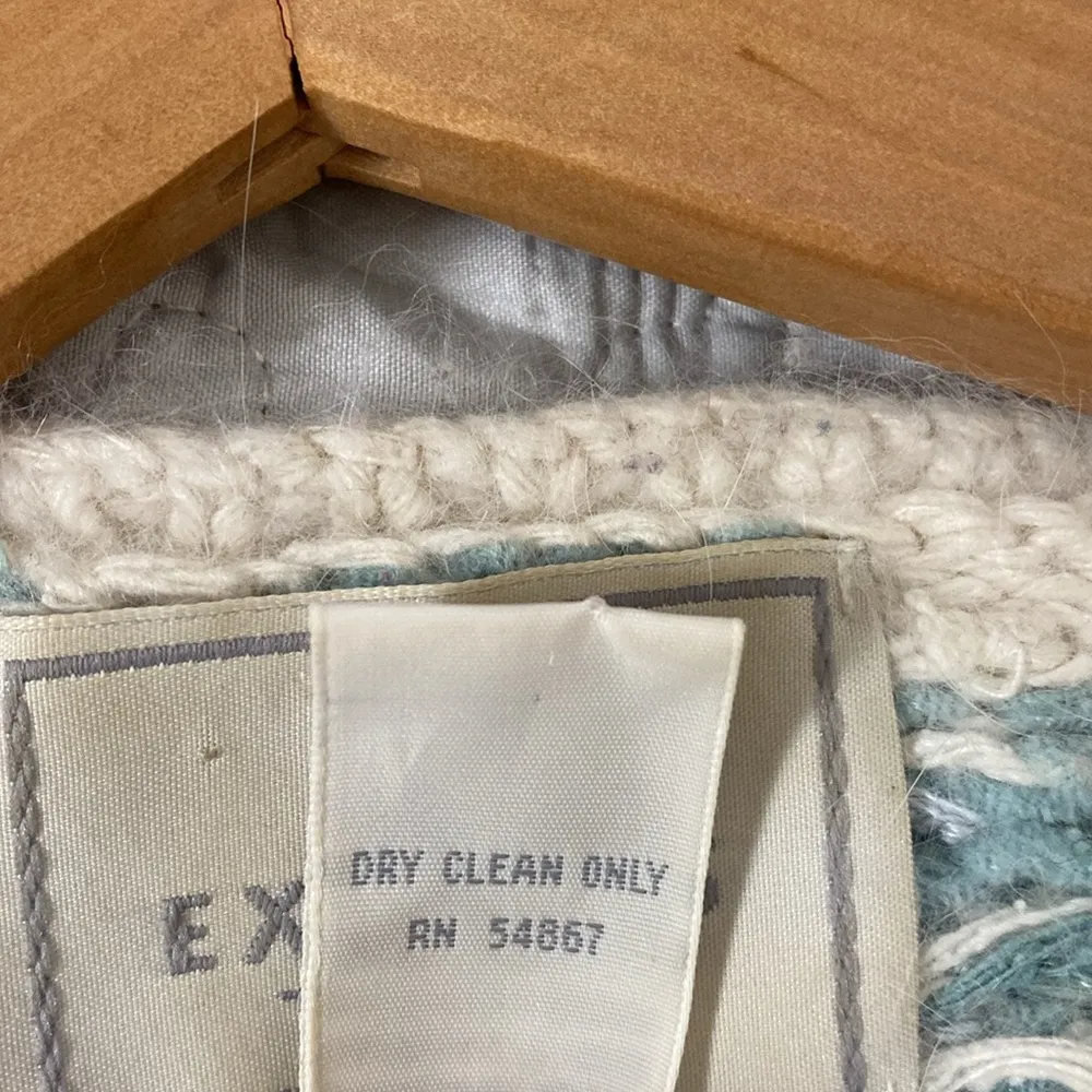 Express Tricot Vintage 90’s Floral Angora Silk Blend Sweater Size S - Image 10