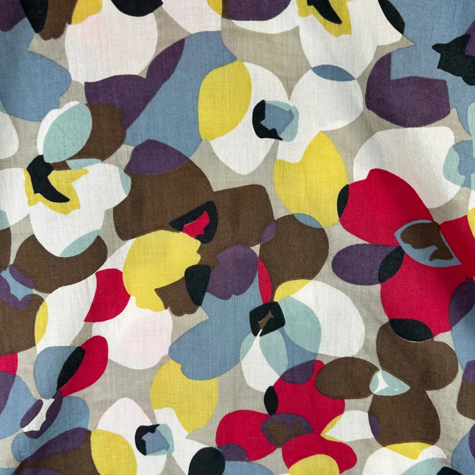 Boden Multicolor Abstract Floral Print V Neck 3/4 Sleeve Top Blouse US‎ 6 - Image 11