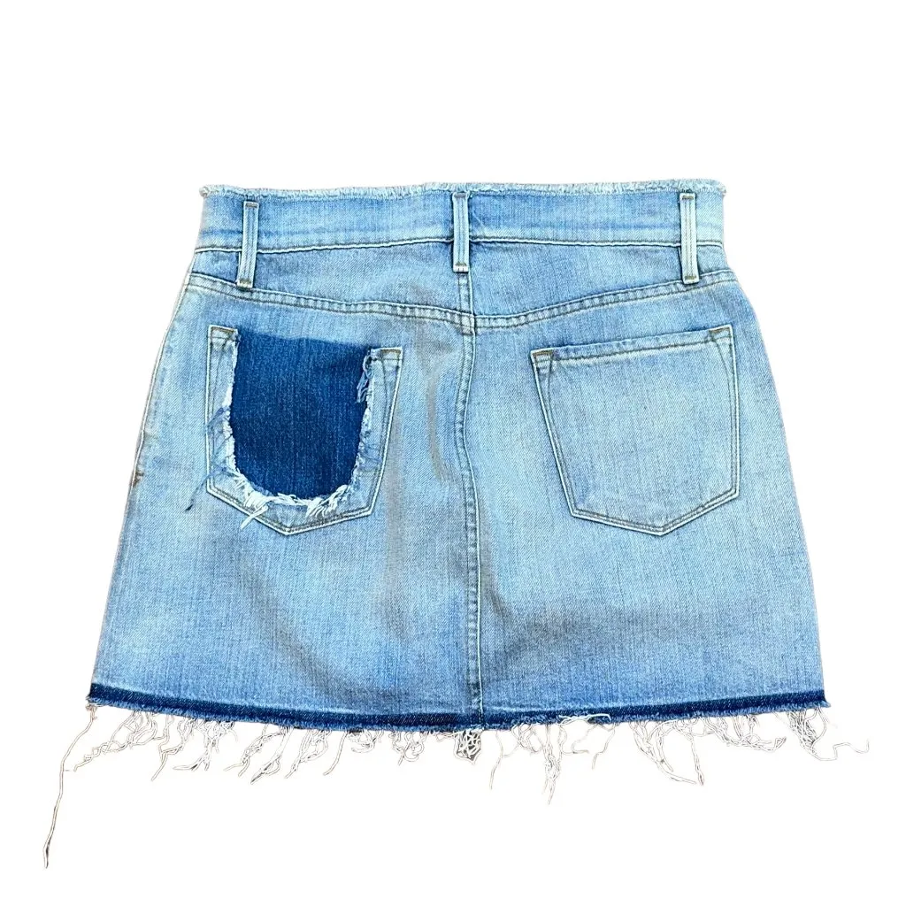 FRAME Denim Le Mini Frayed Waist Skirt‎ - Sawyer Style# LMFW207 Size 28 - Image 3
