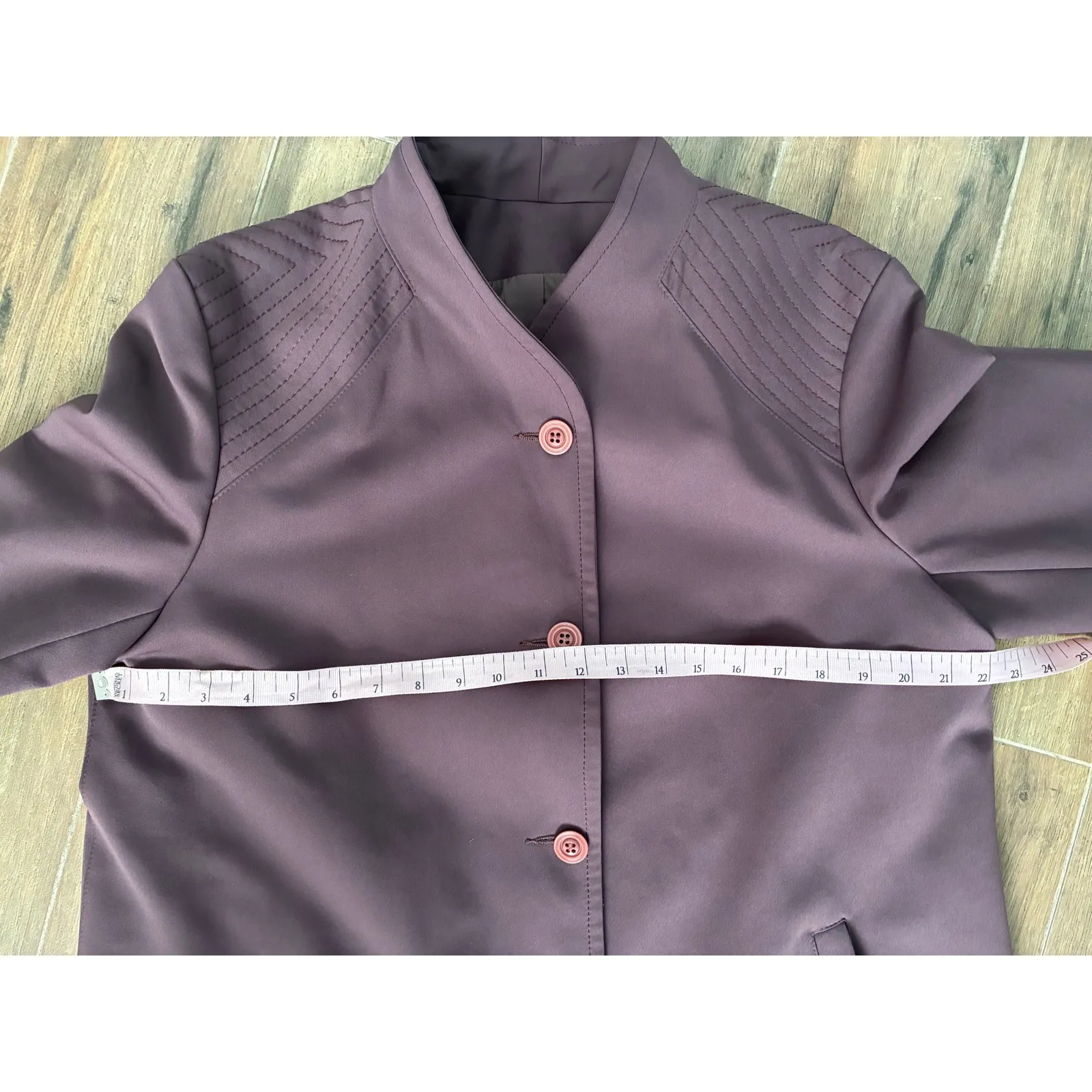 Vintage Forecaster of Boston Plum Long Trench Coat Size 13/14 (M) Made in USA Purple Size M - Image 7