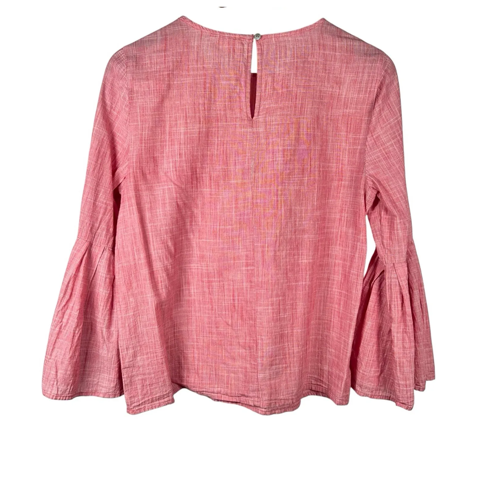 Beach Lunch Lounge Collection Womens Pink Cotton Top Pearl Embellishments Medium - Image 6
