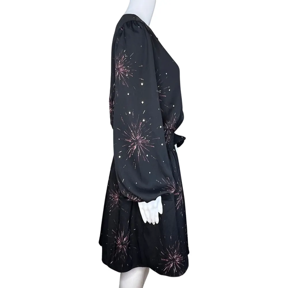 Joie Dress Women Medium Black Pink Ramla Keyhole Fireworks Festive Party Holiday - Image 2
