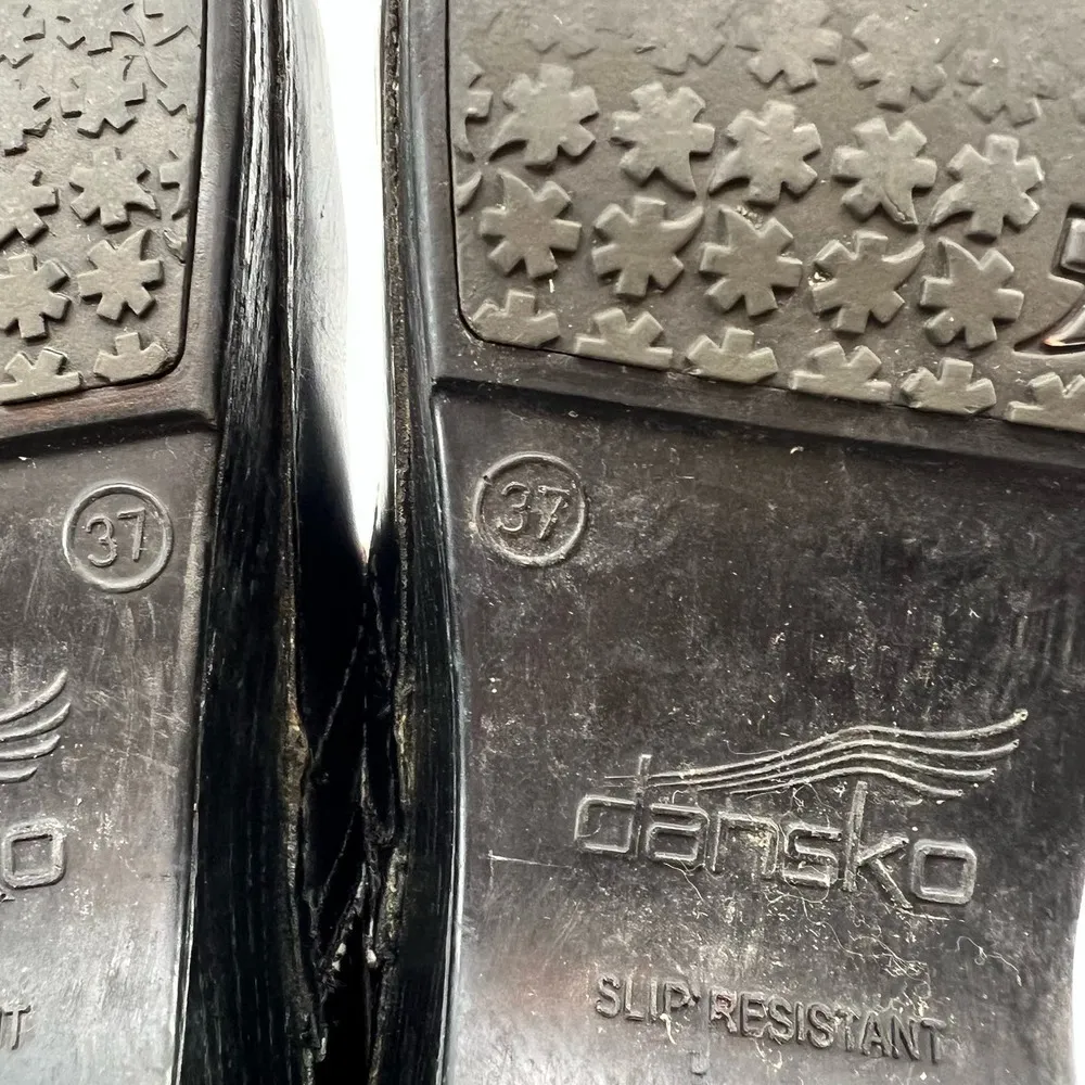 Dansko black women clog slip on shoes professional nurse comfort flaws 6.5 - 7 - Image 2