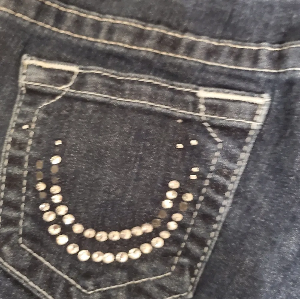 True Religion Blue Denim Dark Wash Skinny Jeans 27 - Image 7