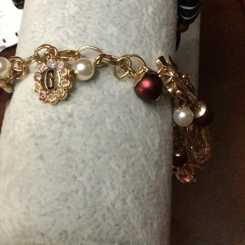 GUESS ROSE GOLD TWO ROW SLIDER CHARM BRACELET - Image 5