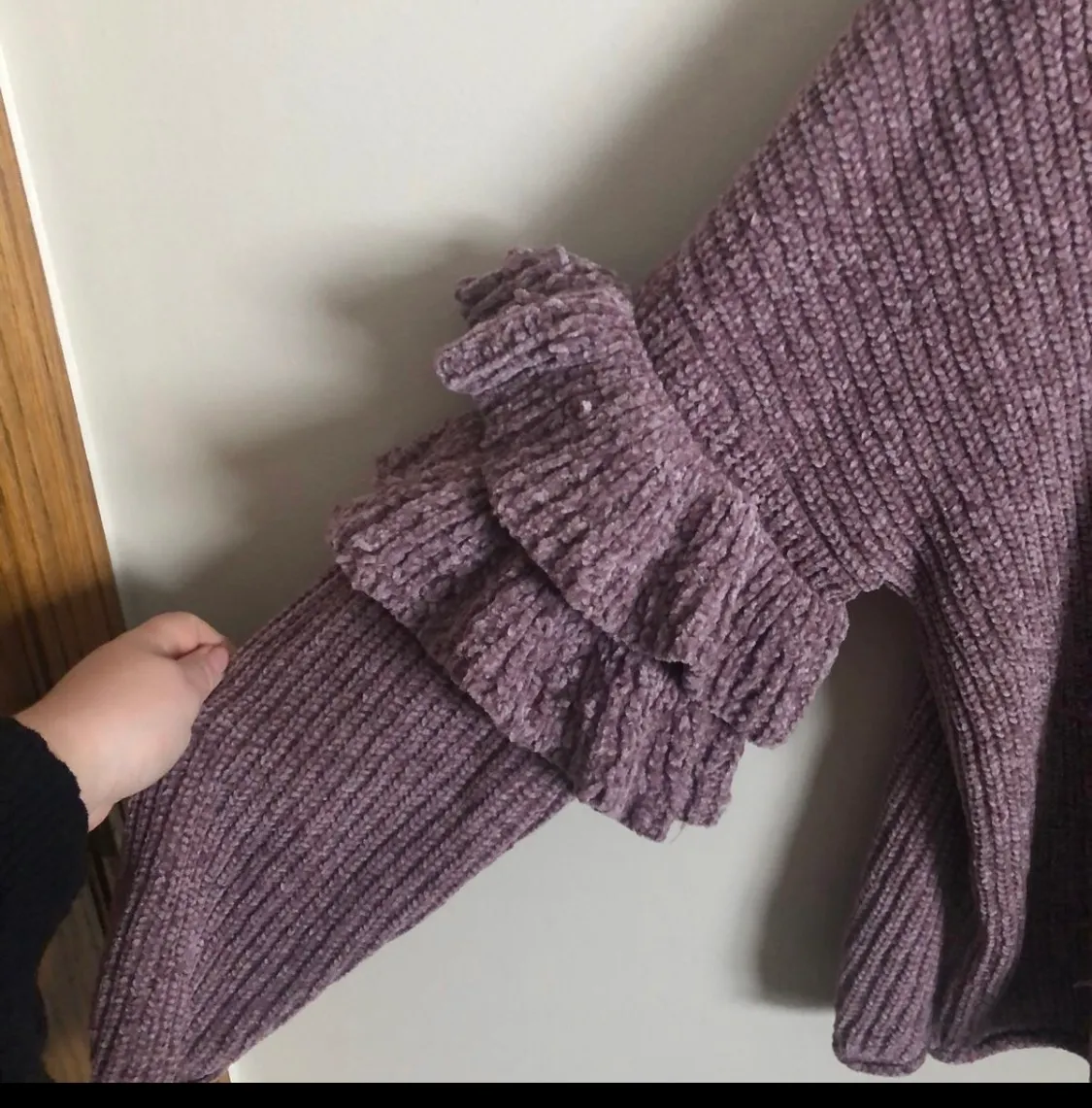 Mauve Pink Chenille Sweater - Image 5