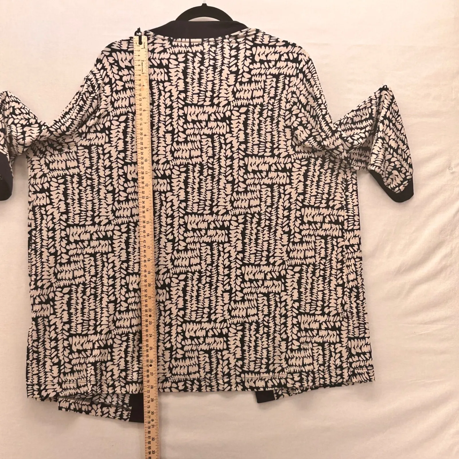 Chicos Cardigan XXL Or 4 Kimono Open Front Geometric Boho Cover Up Artsy Stretch - Image 14