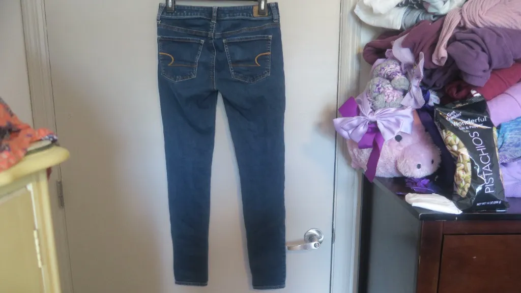 American Eagle Outfitters super stretch jegging jeans in dark wash blue size 2. - Image 6