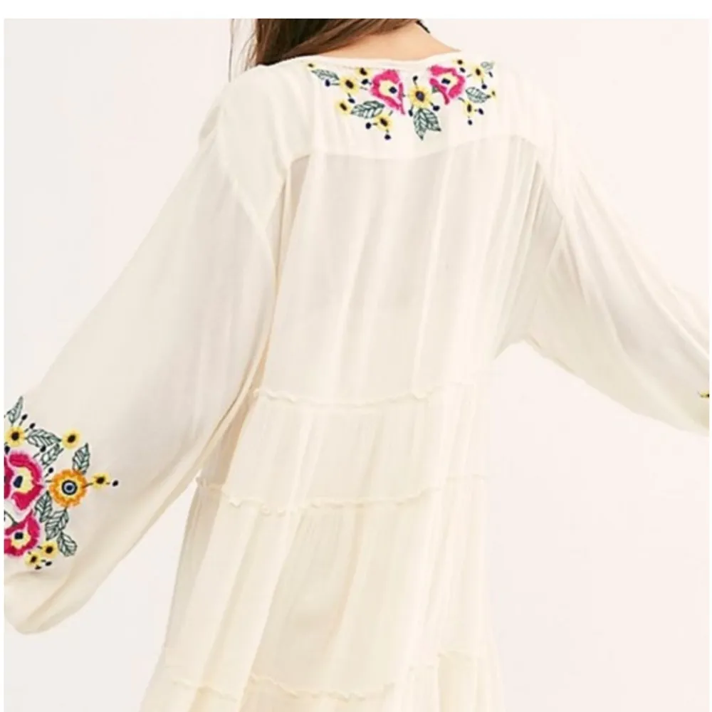 Free People Spell on You Embroidered Keyhole Dress Floral size XS - Image 4