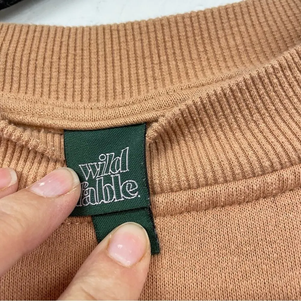 Wild Fable Orange Los Angeles Cropped Womens Sweatshirt XS LA Boxy Fit Casual - Image 4