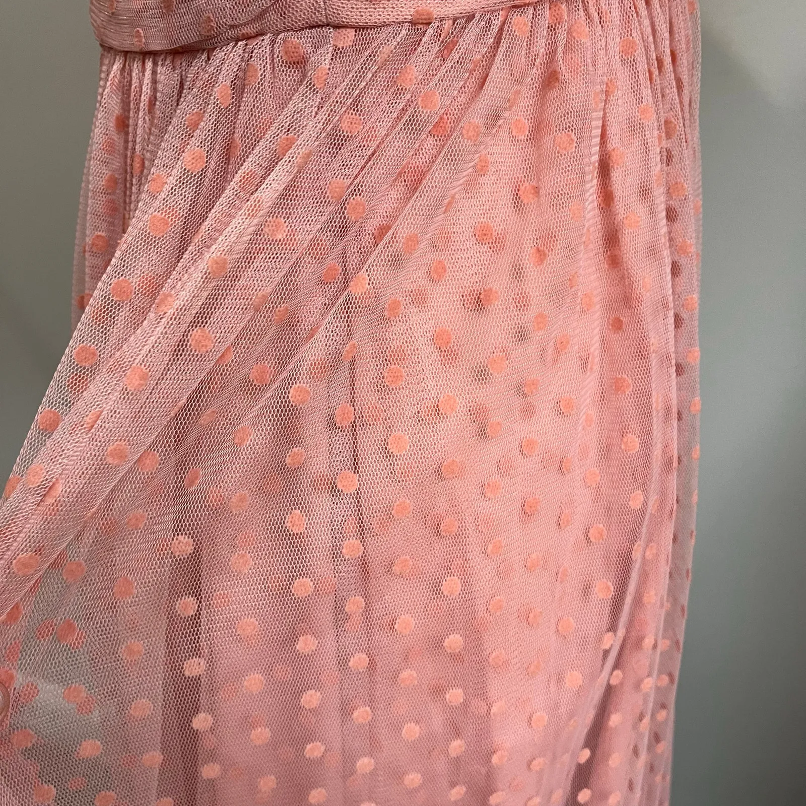 Gal Meets Glam Zelda Retro Polka Dot Pink Dress Size 4 - Image 7