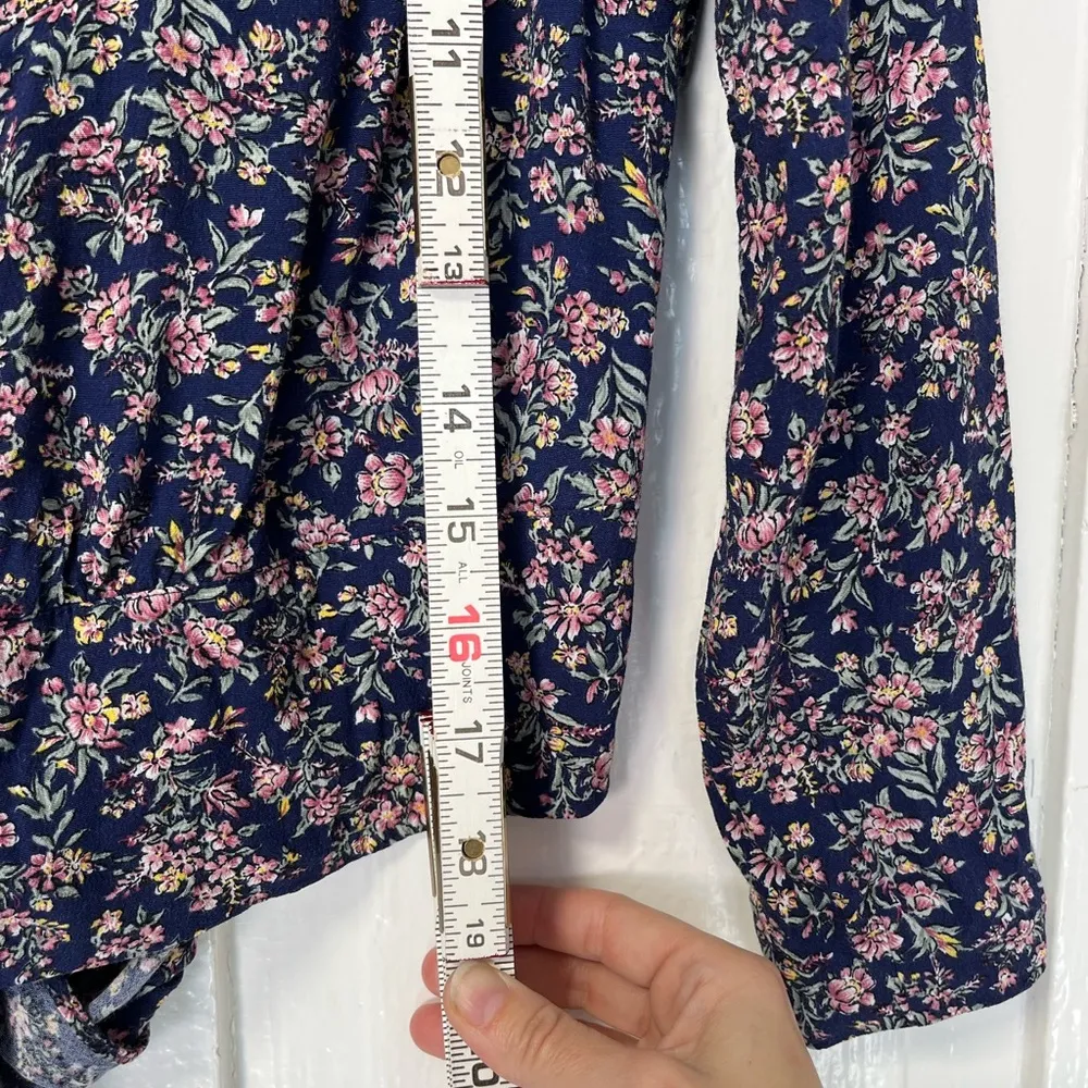 Rolla’s wildflower Deliah Tie Blouse size XS Blue - Image 9