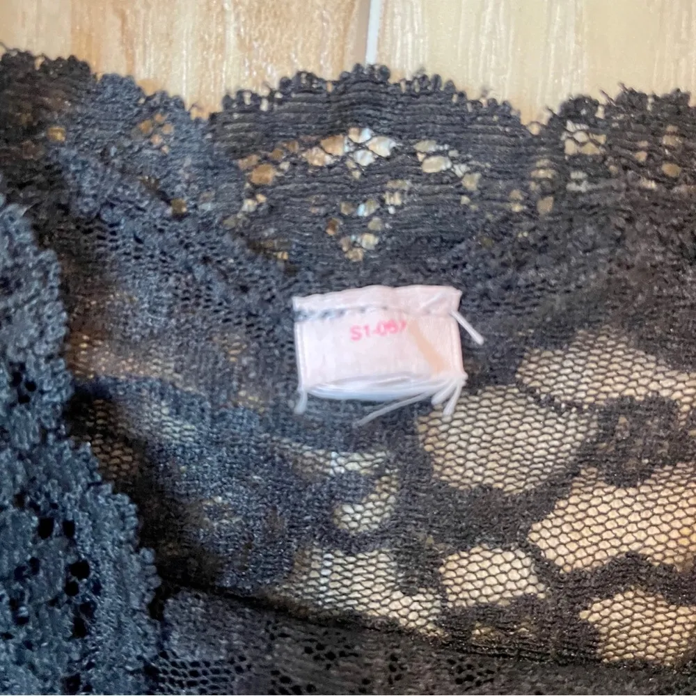 Victoria's Secret Black Lace Floral Pattern Lingerie Slip Dress - Image 14