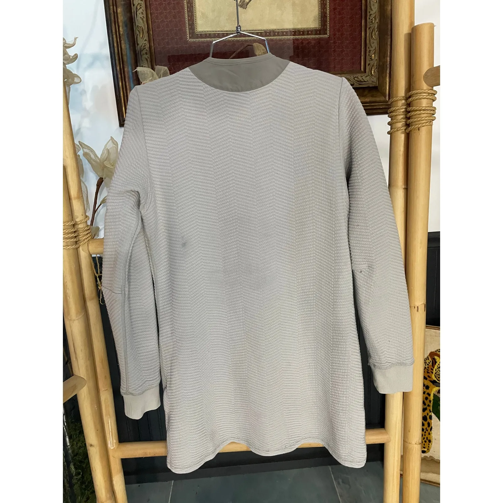 Helly Hansen Women’s Gray Zip Front Jacket Textured Knit Size Small - Image 5